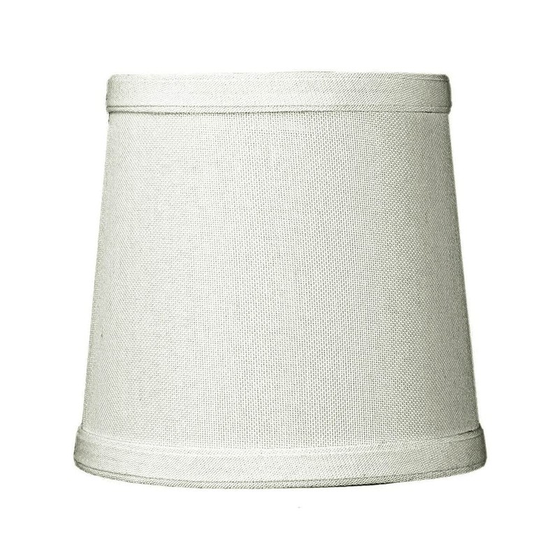 Set of 6 Light Oatmeal Linen Drum Chandelier Clip-On Lampshade