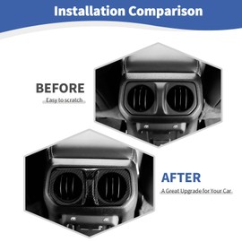 RT-TCZ for Jeep JL Rear Air AC Vent Cover Trim Panel for Jeep Wrangler JL JLU Gladiator JT 2018 up Carbon Fiber Interior Accessories