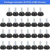 Knurled Rubber Thumb Screw M4-30 Pieces M4 Threaded Screws Stainless
