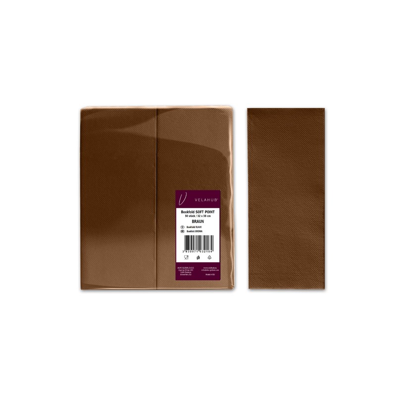 VelaHub Soft Point 50 Napkins, 1/8 Fold, High-Quality Disposable Napkins,