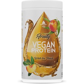 Peak Fruity Vegan Protein - 400 g Flavour White Tea Peach I 20 Servings I Clear Protein I Powder I Fat Free I No Added Sugar I with BCAAs I Perfect Solubility
