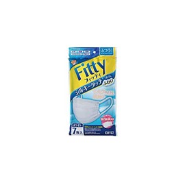 Fitty Silky Touch Ear Rubber Fluffy 7 Pieces, White, Regular Size x 5 Pieces