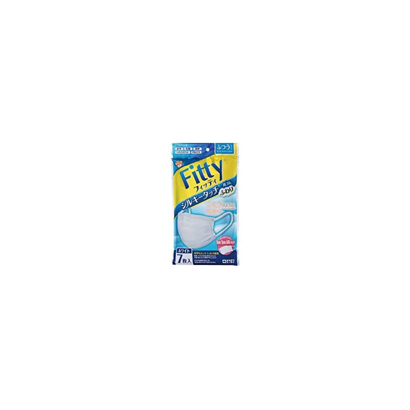 Fitty Silky Touch Ear Rubber Fluffy 7 Pieces, White, Regular