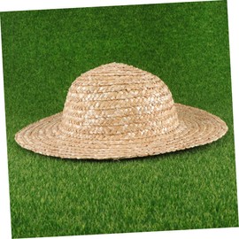 Operitacx 3 STK Damenhüte, Mützen Mädchen Mini-Strohhüte Hut weben Handdekor Requisiten zum Selbermalen Kinder Strohhut selber Machen Miniatur schmücken Sonnenhut Kunsthandwerk Junge Hölzern