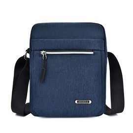 Vologle Mens Fashion Crossbody Bags Messenger Bag Women Shoulder Bag Satchel Briefcase Travel Bag Adjustable Shoulder Strap Soft Oxford with Night Reflective Strips (Blue)