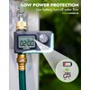RAINPOINT Sprinkler Timer with Brass Inlet & Outlet, Programmable Hose