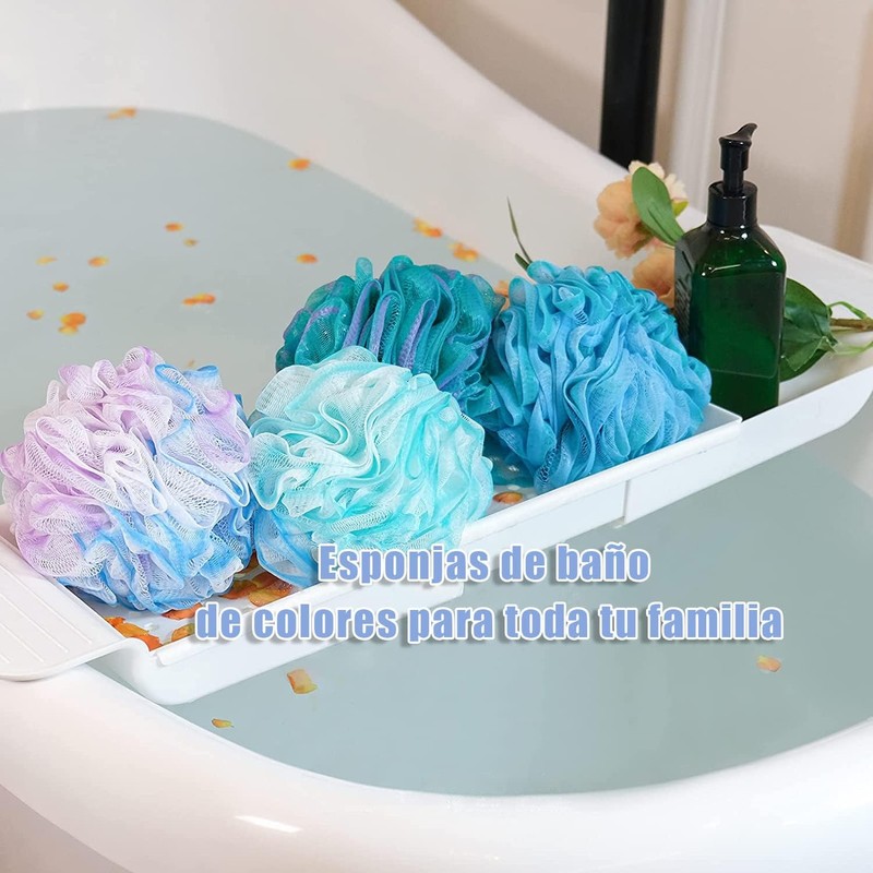 Juego de 4 Esponjas de Baño Extra Grandes de 75g