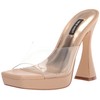 Nine West Women's Ansel3 Heeled Sandal, Clear/Blush, 9.5