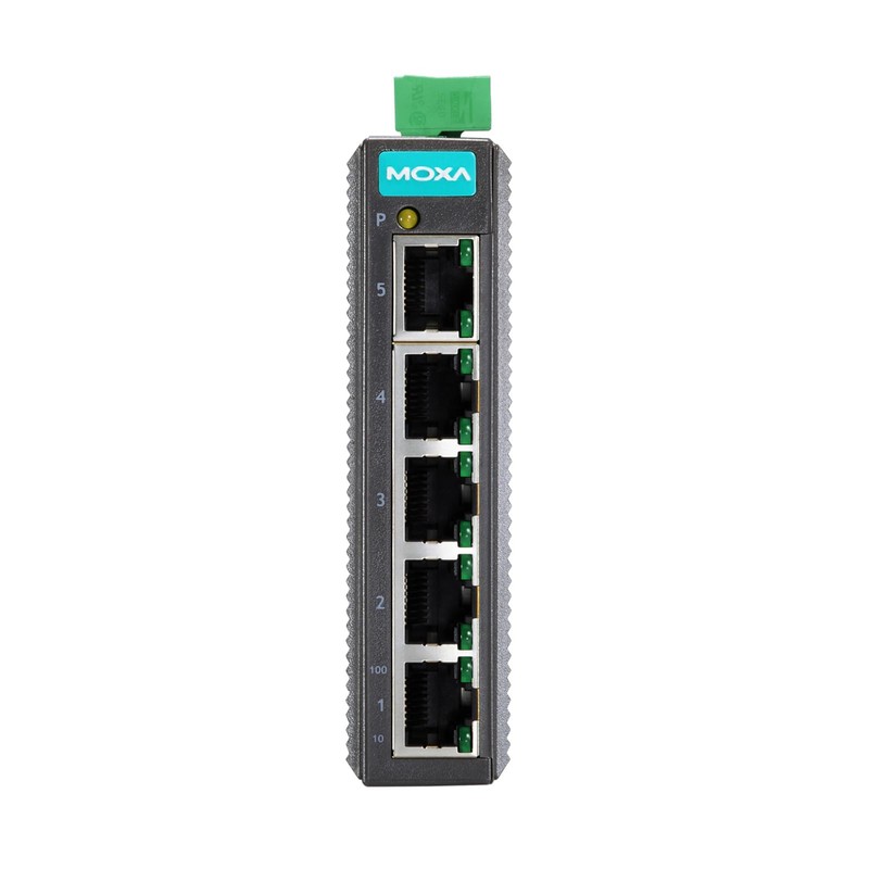 MOXA EDS-205 Entry-Level Unmanaged Ethernet Switch with 5 10/100BaseT(X) Ports,