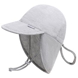 JANGANNSA UPF 50+ Baby Sun Hat with Ear and Neck Protection Toddler Beach Hat for Boys & Girls Infant Summer Sun Hat Ideal for Summer Fun, P-Light Grey
