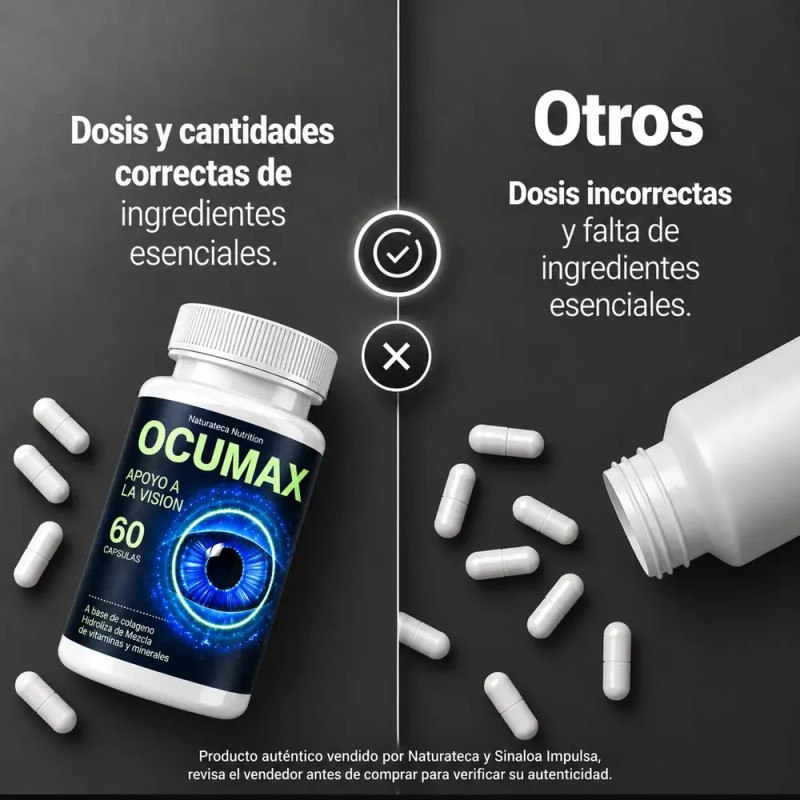 Ocumax 120 Cápsulas Luteina Zeaxantina Vitamina A Zinc