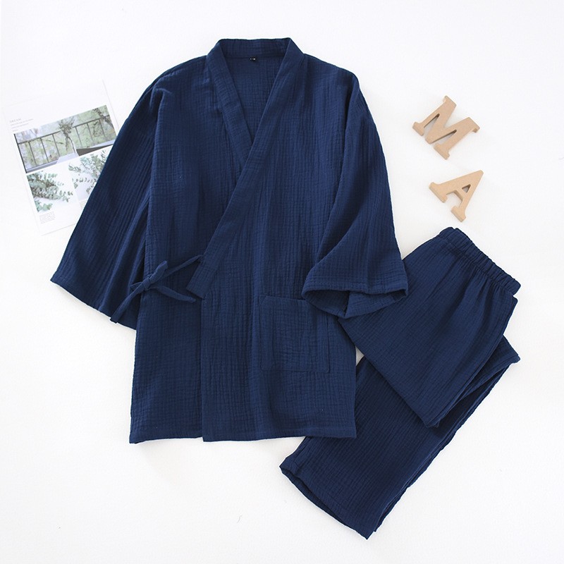 Japanese Kimono Pajama Set for Men & Women – 100%