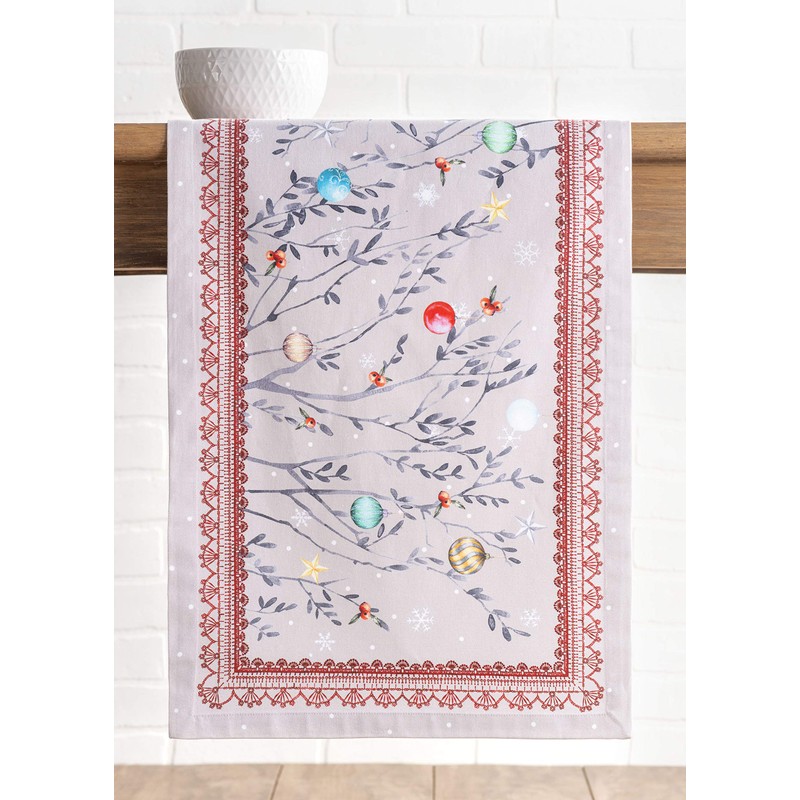 Maison d'Hermine Thanksgiving / Christmas Table Runner, 100% Cotton, 50