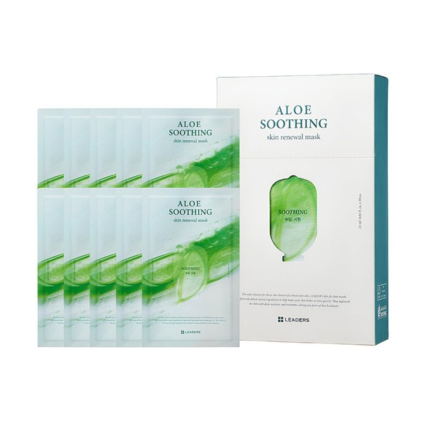 LEADERS Aloe Soothing Skin Renewal Mask – Calms Irritated Skin,