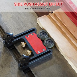 Pressing Feeder Guider, Woodworking Table Saw Press Feeder, Dual Bearing Roller Aluminium Alloy Guider (1 PC)