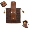 Bolso de cinturón plegable de lona y cuero, Negro