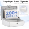 Modunful Paper Towel Dispenser Wall-Mounted Touchless No Drill High-Capacity Z-Fold