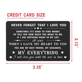 HYHYDHP I Love You Gifts for Him Men, Valengtines Day Gifts for Boyfriend, Wedding Anniversary Card for Husband, Christmas Ideas