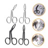 Healeved 4pcs Stainless Steel Eyebrow Tweezers with Curved and Straight