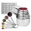HEXPAN Heavy Duty 304 Metal Stainless Steel Measuring Cups &