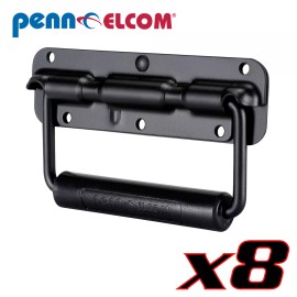 Penn Elcom 8 Penn Elcom H1053K Spring-loaded Surface Mount Handle Rubber Grip Steel Black