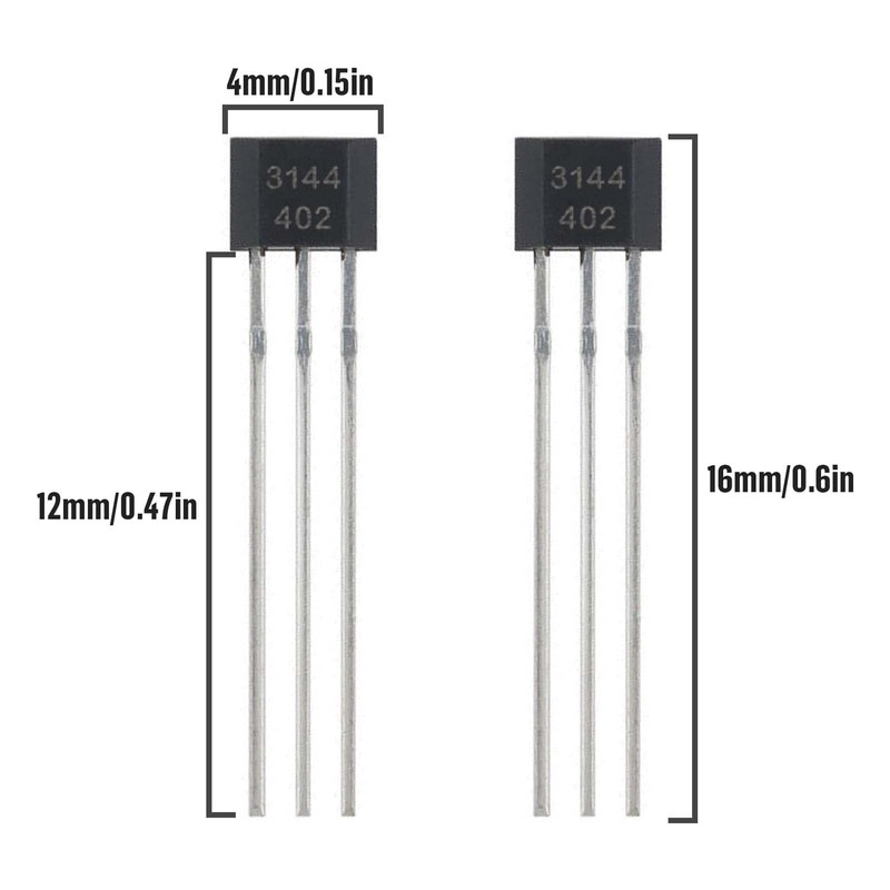 KEAcvise 30pcs a3144 Hall Effect Sensor - 3144 oh3144 ah3144e