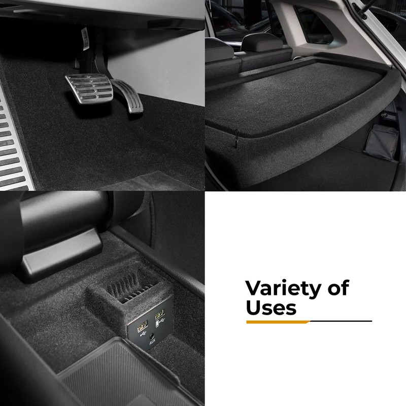Siless 40"x78" Graphite Underfelt Carpet for Speaker, Sub Box Carpet,
