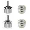HRJZF 4 PCS Stainless Knurled Fender Rear Seat Bolts Screw
