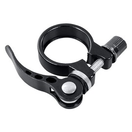 Bike Seatpost Clamp Quick Release Bicycle Seat Clamp Aluminium Alloy Tube Clip for Road Bike Casual Bike,Multiple Colors 28.6mm,31.8mm,34.9mm (28.6mm, Black)