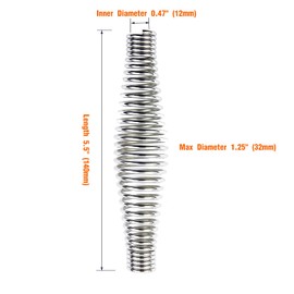 Timsec 2-Pack BBQ Spring Handle, 5.5-Inch Long Stainless Steel Smoker Handle Spring, Heavy Duty BBQ Handles for Wood Stoves, Barbecue Smokers, Grills, Pits, Cabinets