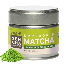 SENCHA NATURALS Té Verde Matcha Orgánico En Polvo Sen Cha Naturals, Grado Ceremonial, Matcha Orgánico De Primera Cosecha, Lata De 28 G (1 Paquete)    