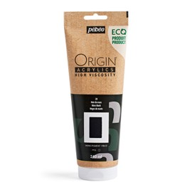 PEBEO Origin - Eco-designed High-viscosity Acrylic Paint - High Pigment Concentration for Intense Color and Excellent Lightfastness - 8.11 Fluid Ounces (240 ml) Tube - Mars Black