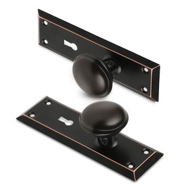 SUMBIN Mortise Lock for Replacement Antique Door Knob Sets, Fits 1-3/8 in.-1-3/4 in. Interior Doors, Oil Rubbed Bronze, 1 Pack