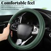 Yourkar Leather Steering Wheel Cover, Breathable Anti-Slip Car Steering Wheel