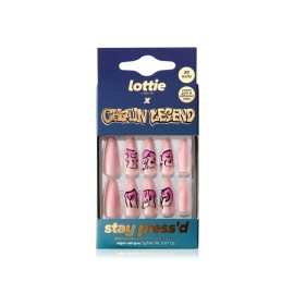 Lottie London x Chaun Legend Stay Press'd Baby Girl, 30 Coffin Shape Press On