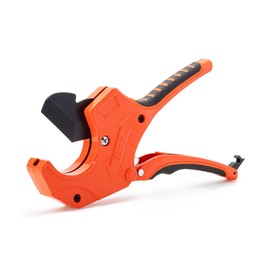 Bates- PVC Pipe Cutter, Cuts up to 2-1/2", Orange Ratcheting PVC Pipe Cutter Tool, Pipe Cutters PVC Pipe Shears, Plastic Pipe Cutter, PEX Pipe Cutter, PVC Cutter Tool, PVC Ratchet Cutter