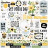 Bee Happy Cardstock Stickers 12"X12" - Elements