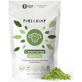 PureChimp Ceremonial Grade Matcha Powder - 100g for Lattes & Recipes