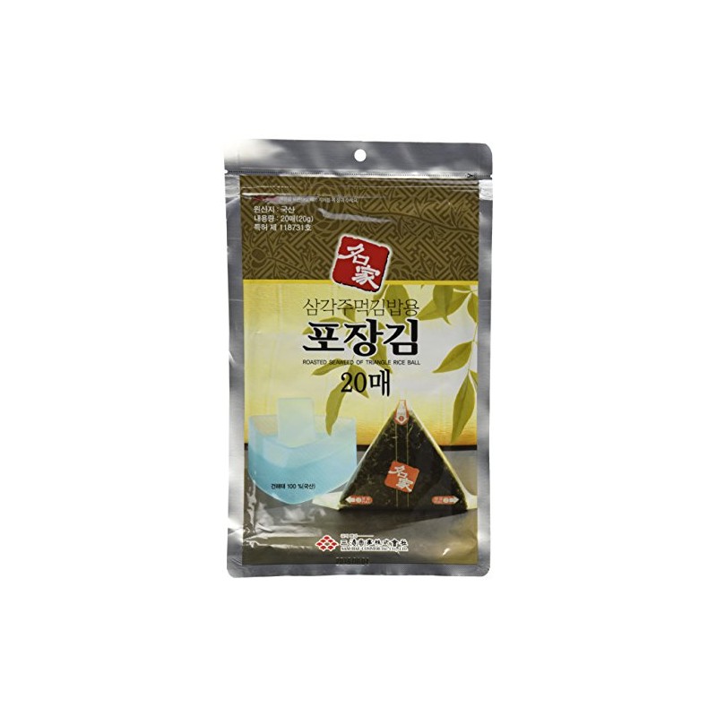 Kaneyama Seaweed Wrappers for Triangular "Onigiri" Rice Ball (20 Sheets