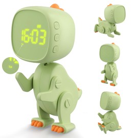 Children's Alarm Clock with 3 Alarm Indicators - Digital Alarm Clock for Children with Snooze Function, Night Light & 6 Alarm Tones, Variable Shape, Adjustable Brightness & Volume, Ideal for Boys &