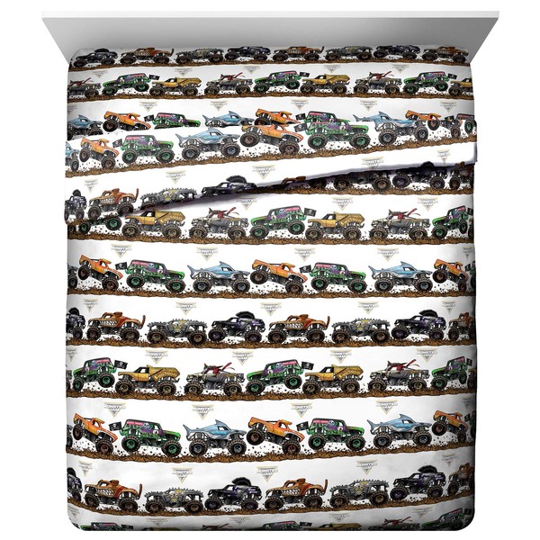 Jay Franco Monster Jam Tracks Queen Sheet Set - 4