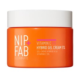 Nip+Fab Vitamin C Fix Hybrid Gel Cream 5% 50 ml | Gel-Like Moisturiser | High Performance 5% Vitamin C | Radiant and Luminous Skin | Ferulic Acid | Face Skin Booster