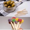 Whispering Fantasy 100pcs 9cm Wooden Fruit Forks, Disposable Wooden Forks