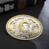 HUABOLA CALYN Western Belt Buckle Initial Letters ABCDEFG to Y-Cowboy