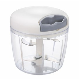 Zwiebelschneider - Weißer Gemüsehobel, 5 Klingen, 900ML, Multizerkleinerer und Gemüseschneider, Manuell für blitzschnelles Schneiden von Zwiebeln, Fleisch, Knoblauch und anderem Gemüse (Weißer, 900ML)