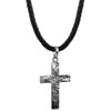 Kuzzoi ZOI-001 Men’s Leather Necklace with Cross Pendant Solid 925
