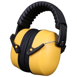 KIWOP Orejeras contra Ruido, Protector Auditivo NRR 30 dB Cancelación de Ruidos Profesional Earmuff para Protección del Oído en Campo de Disparo Temporada de Caza y Lugar Ruidoso.(Amarillo)