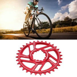SUNGOOYUE Bicycle Chainring, 32T Chainwheel 3mm Offset Direct Mount Narrow Wide Chainring for SRAM GXP Crank(Red)