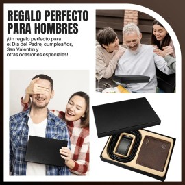 Set Regalo Hombre Cartera Cinturón Cuero Regalo Día Del Padre