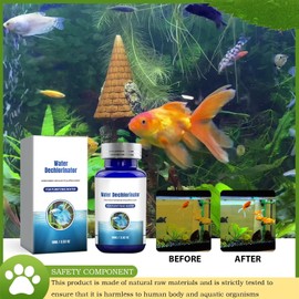 Fish Tank Water Purification Tablets | Water Cleaning Tablets for Fish Water 100g | Aquarium Conditioner Clarifier, Algae Removal Products for Pond